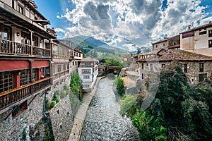 Potes city inÂ Cantabria province, Spain